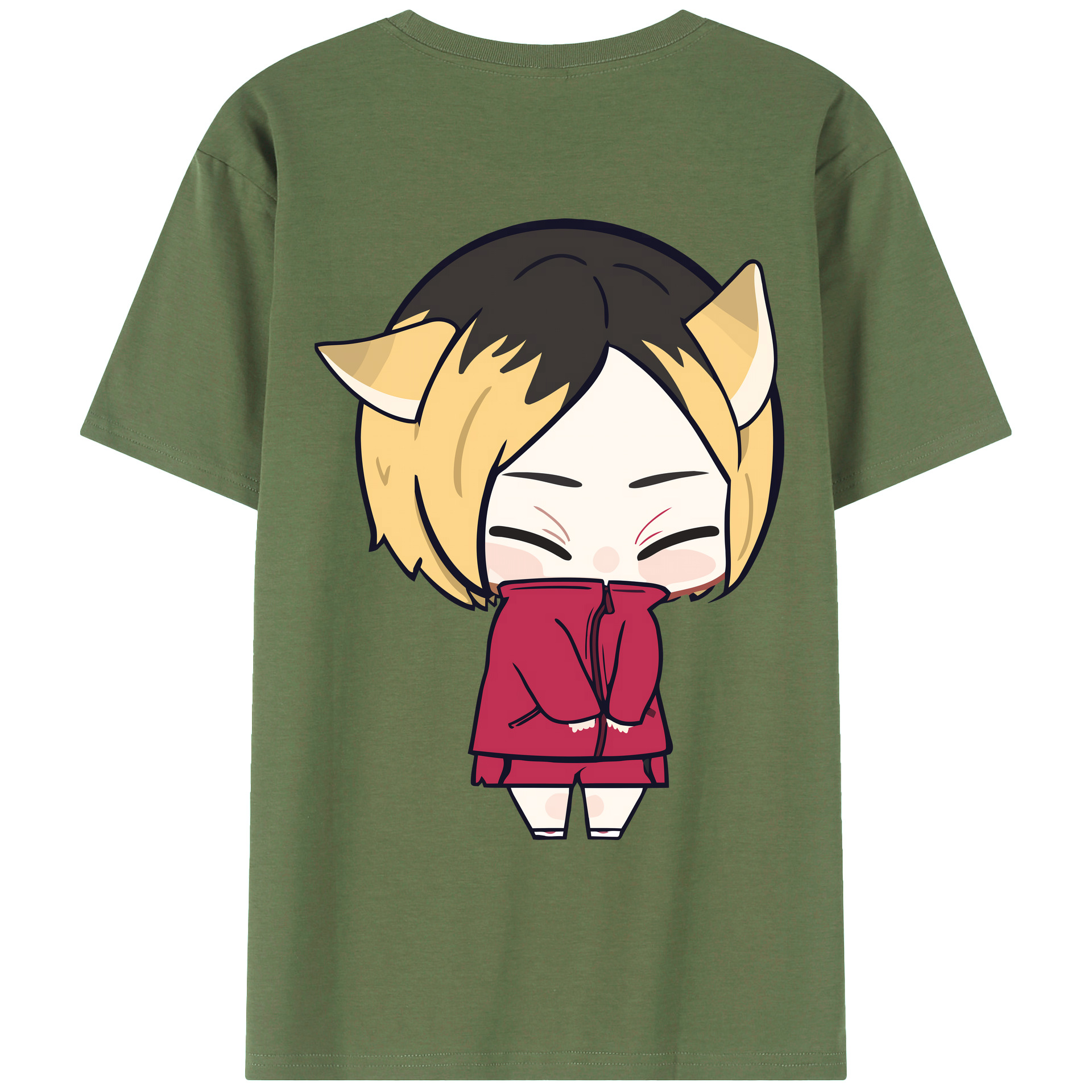 （画像用） ハイキュー!! Haikyu!! 綿100％ メンズ半袖Tシャツ（バックプリント） 通気性